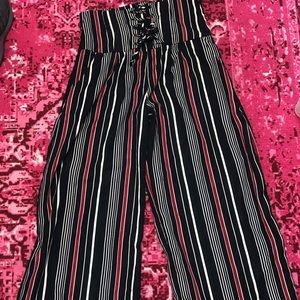 Striped High Waisted Palazzo Pants